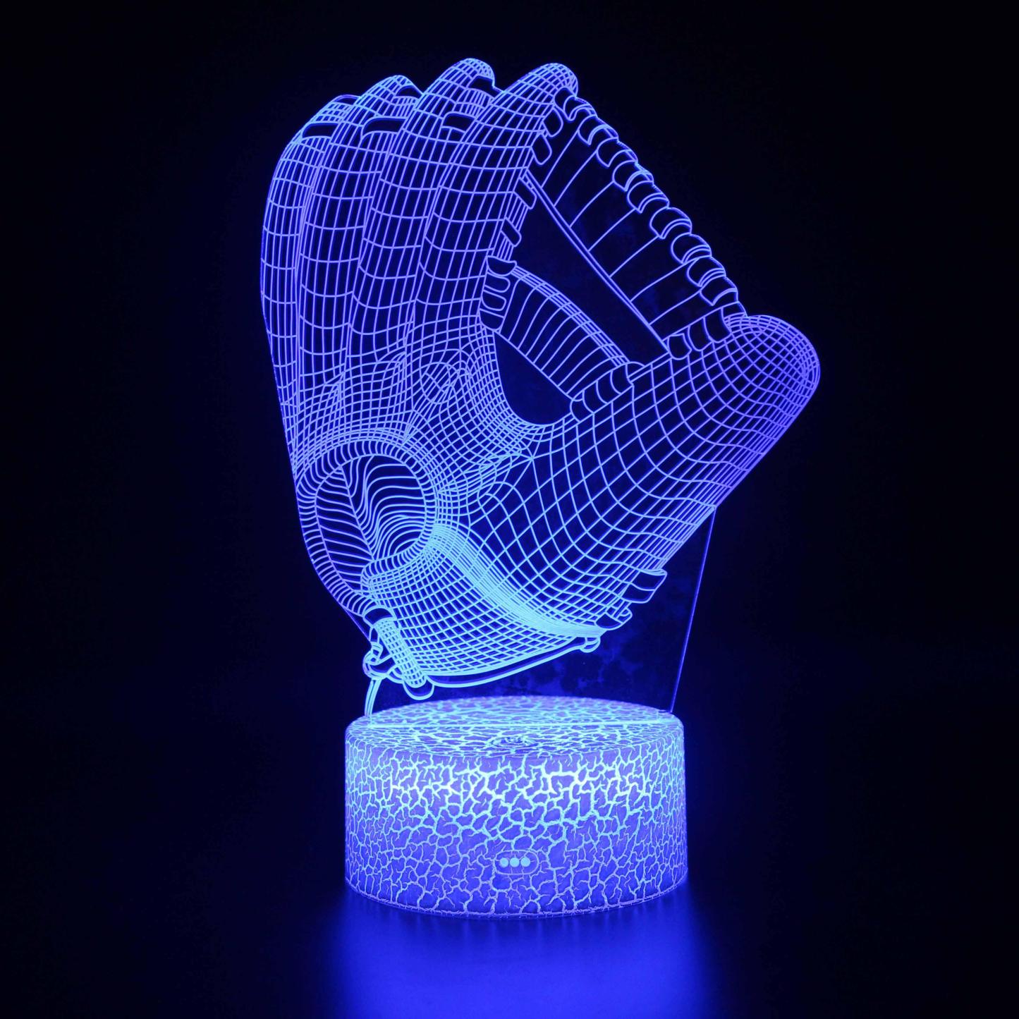 Baseball Glove 3D Optical Illusion Lamp-3D Optical Lamp