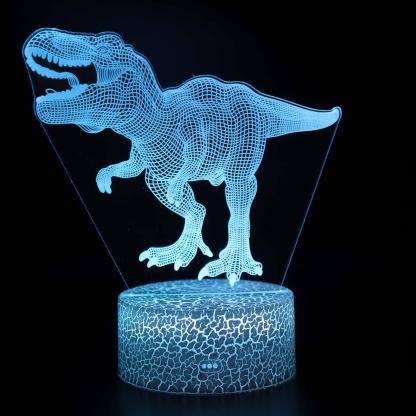 Realistic Roaring T-Rex Dinosaur 3D Optical Illusion Lamp - 3D Optical Lamp
