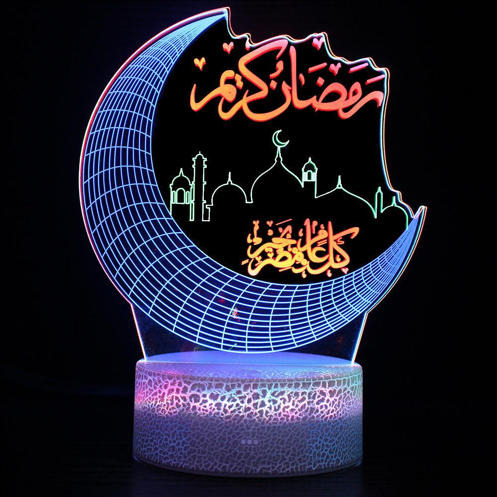 Muslim Eid 3D Optical Illusion Lamp For Home Decor-3D Optical Lamp