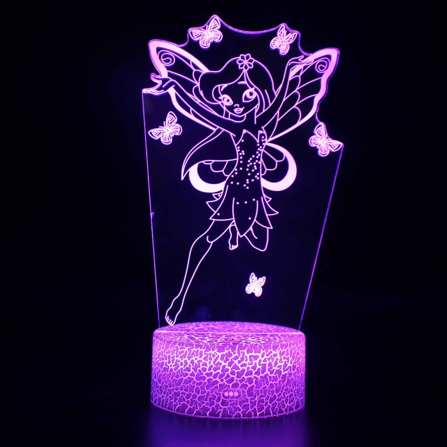 Fairy Angel 3D Optical Illusion Lamp - 3D Optical Lamp