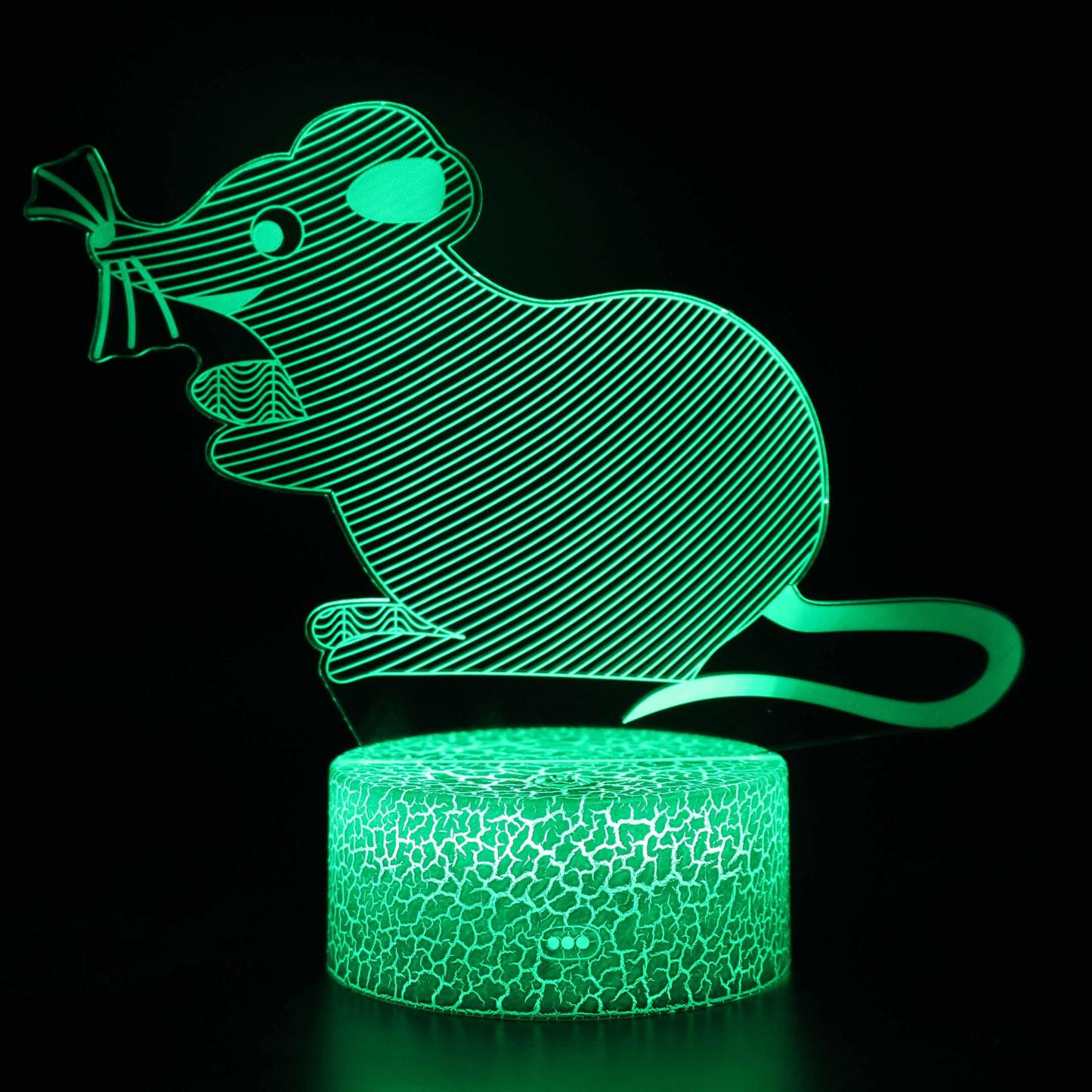Abstract Zodiac - Mouse Optical Illusion Lamp - 3D Optical Lamp