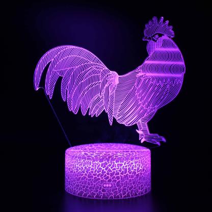Abstract Zodiac - Hen Optical Illusion Lamp - 3D Optical Lamp