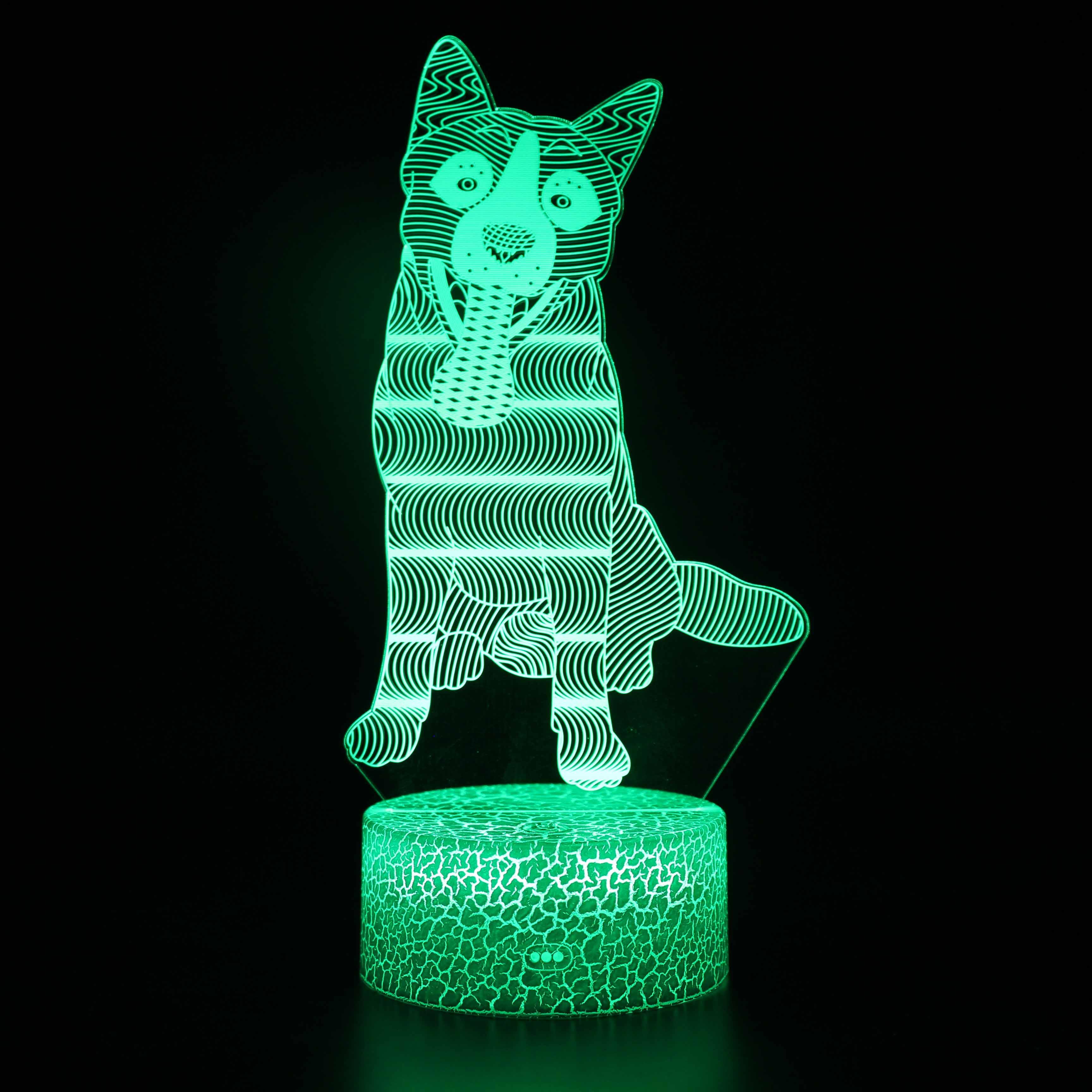 Abstract Racoon Optical Lamp 3D Optical Illusion Light for Home-3D Optical Lamp