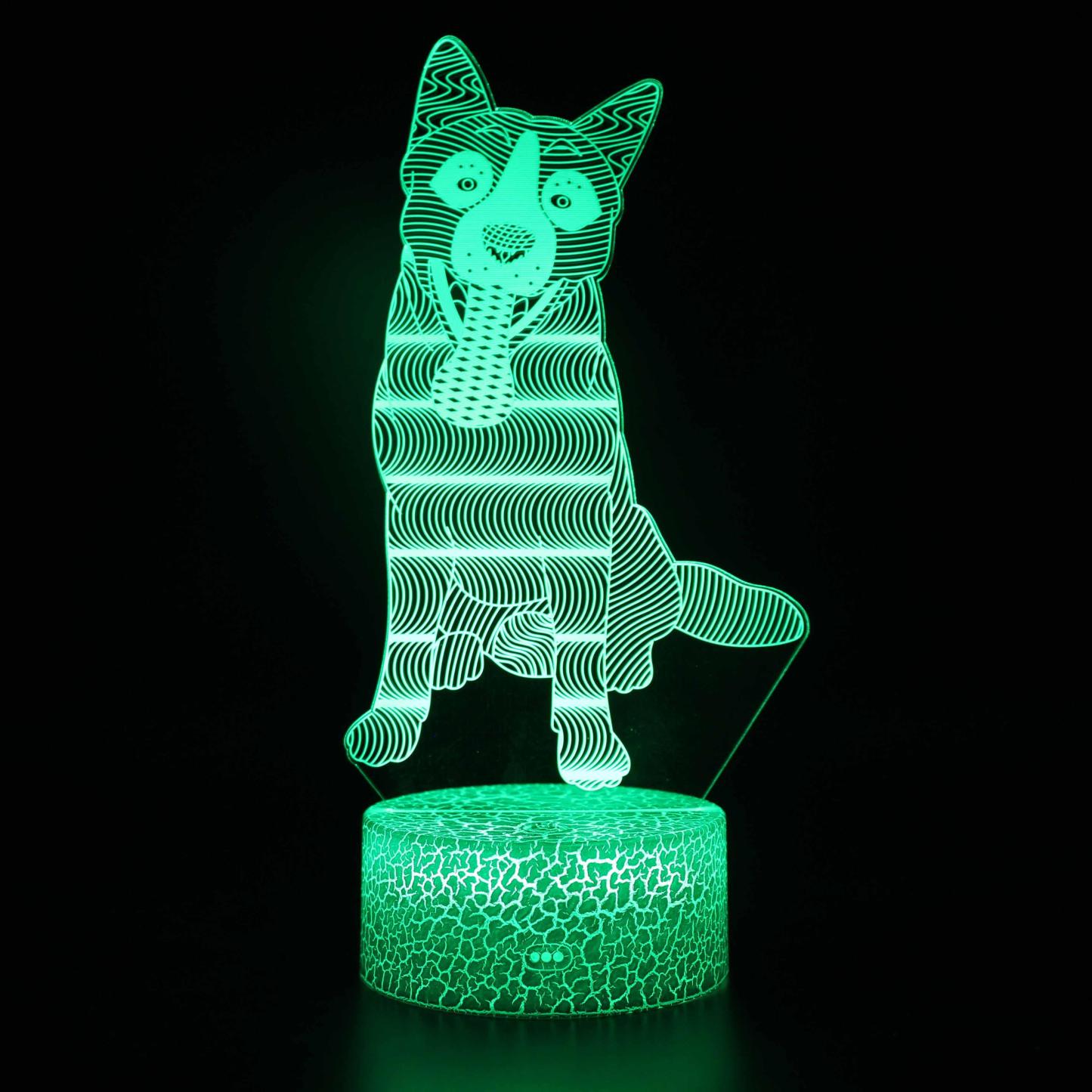 Abstract Zodiac - Racoon Optical Illusion Lamp - 3D Optical Lamp