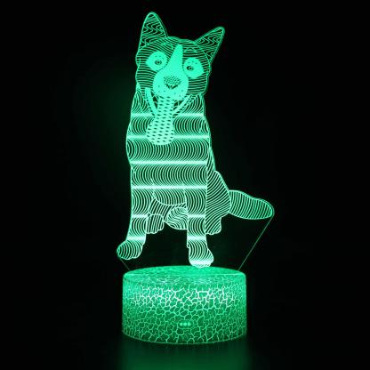 Abstract Zodiac - Racoon Optical Illusion Lamp - 3D Optical Lamp