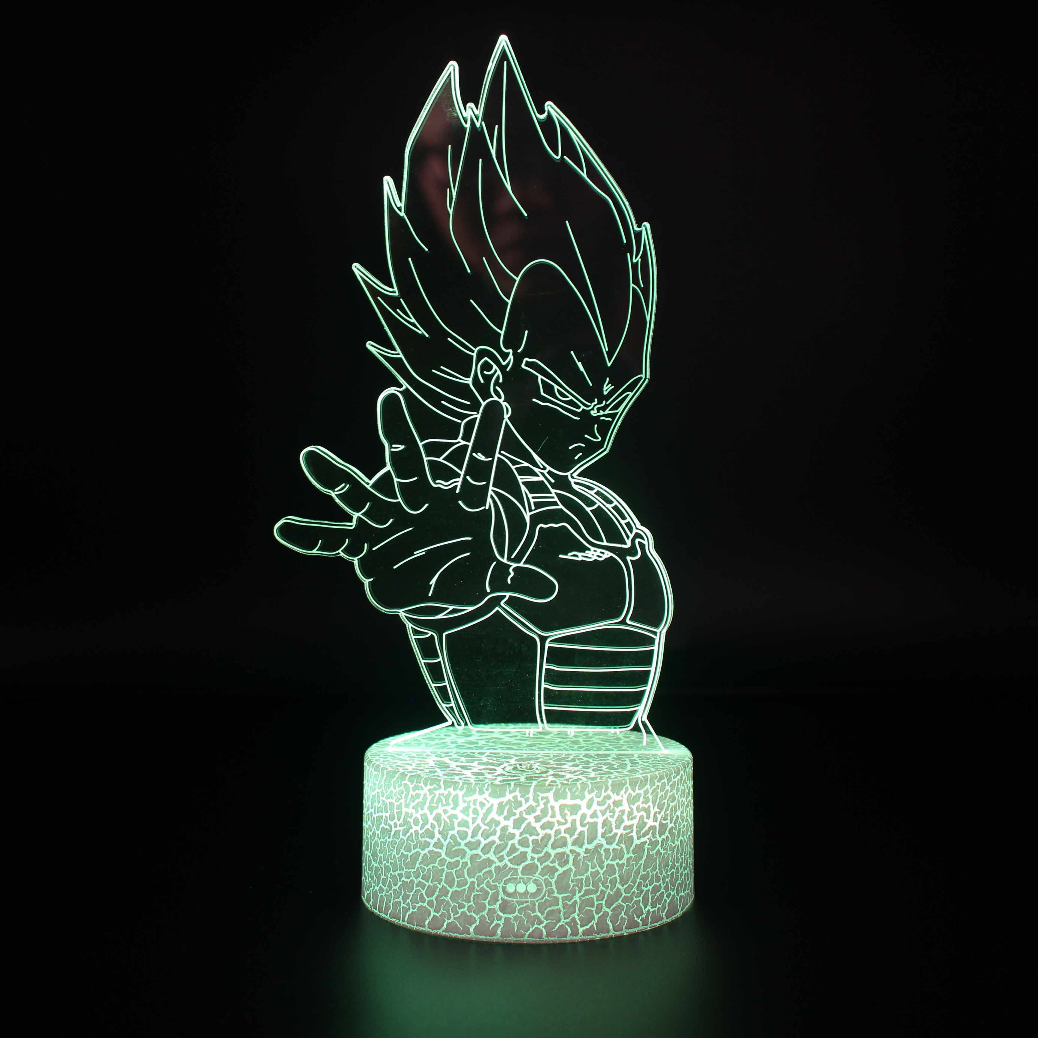 3D Dragon Ball Z Vegeta LED Illusion Night Light-3D Optical Lamp