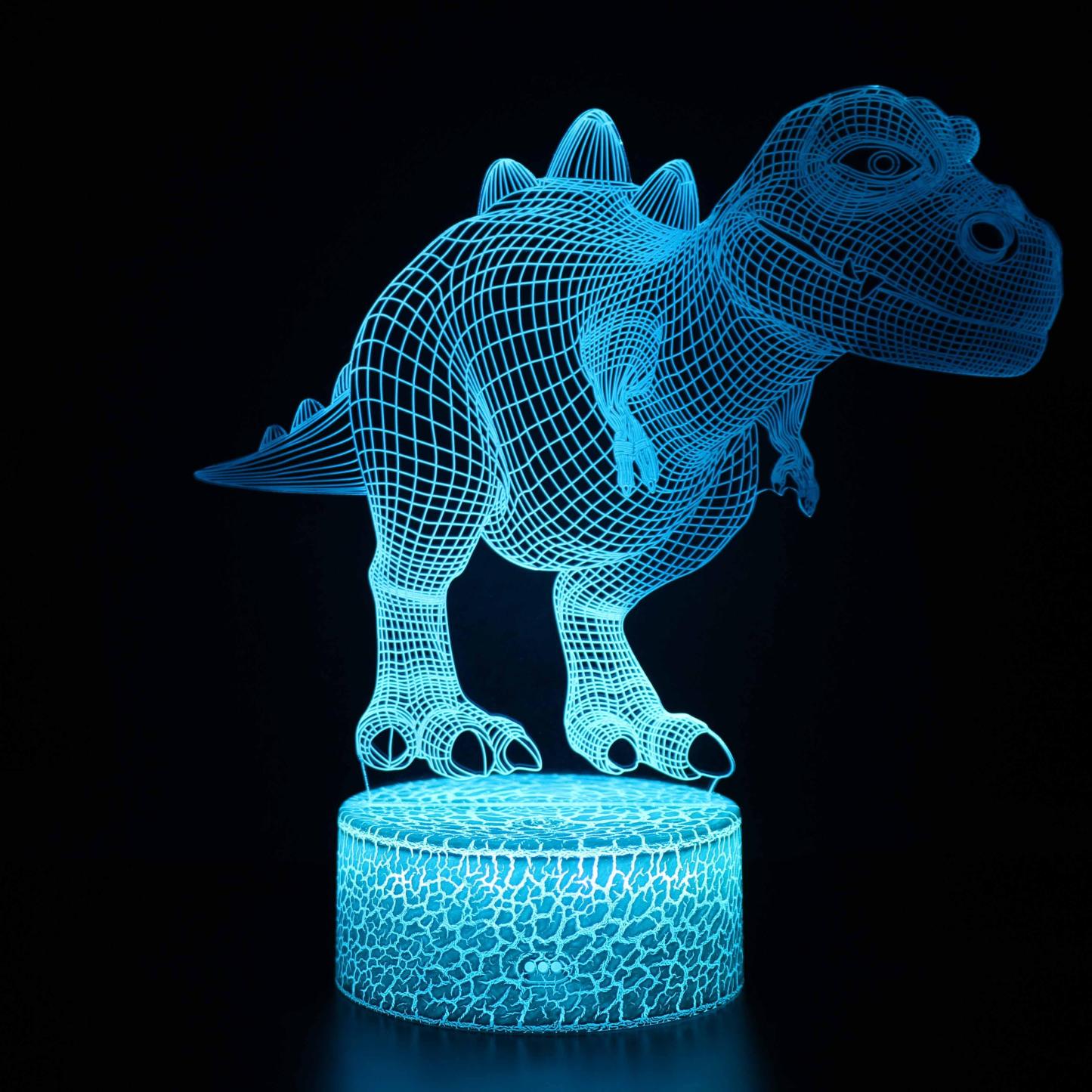 Realistic T-Rex Hybrid Dinosaur 3D Optical Illusion Lamp - 3D Optical Lamp