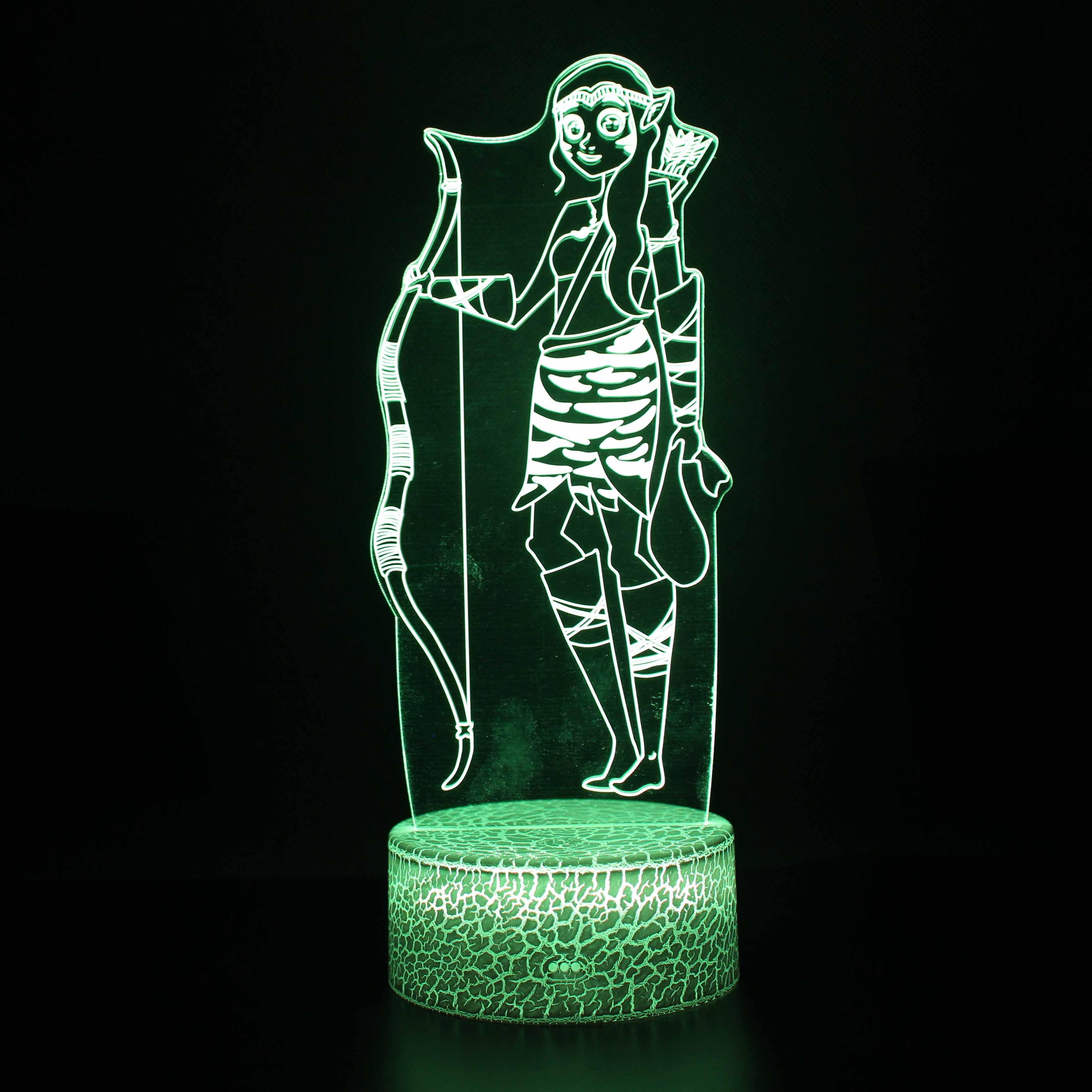Abstract Bow & Arrow Warrior Optical Illusion Lamp - 3D Optical Lamp