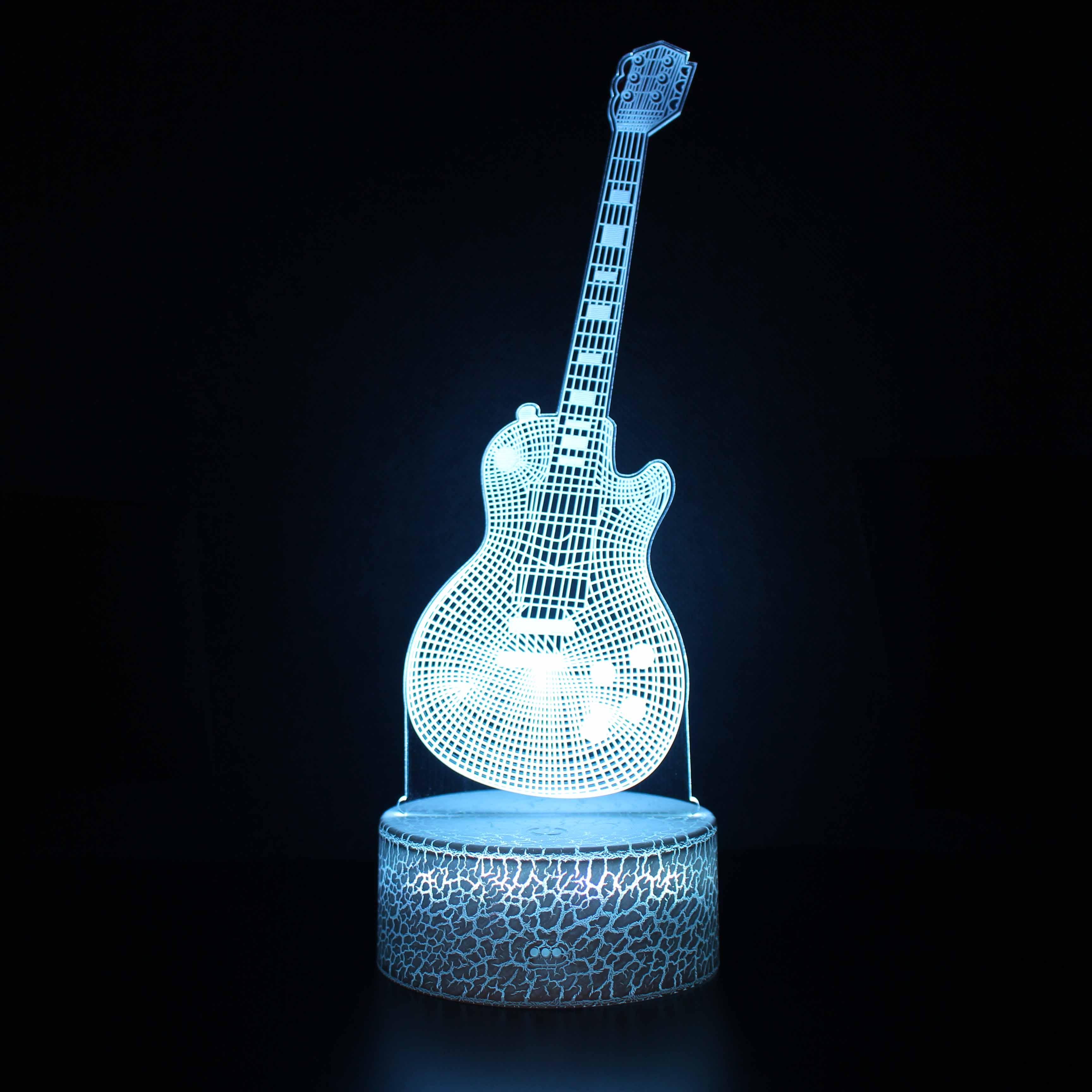 Electric Guitar 3D Optical Illusion Lamp - 3D Optical Lamp