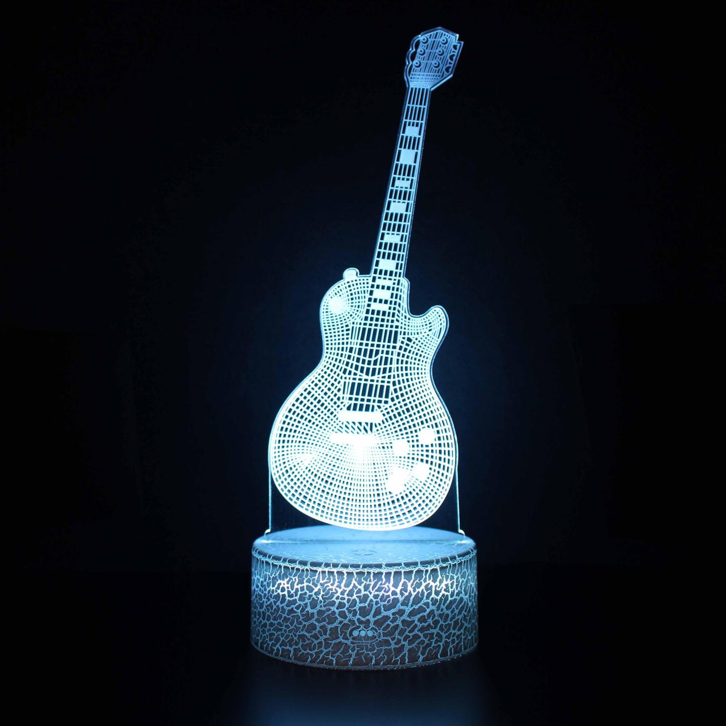 Electric Guitar 3D Optical Illusion Lamp - 3D Optical Lamp
