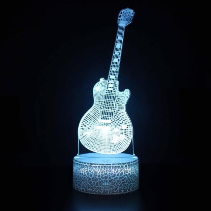 Electric Guitar 3D Optical Illusion Lamp - 3D Optical Lamp