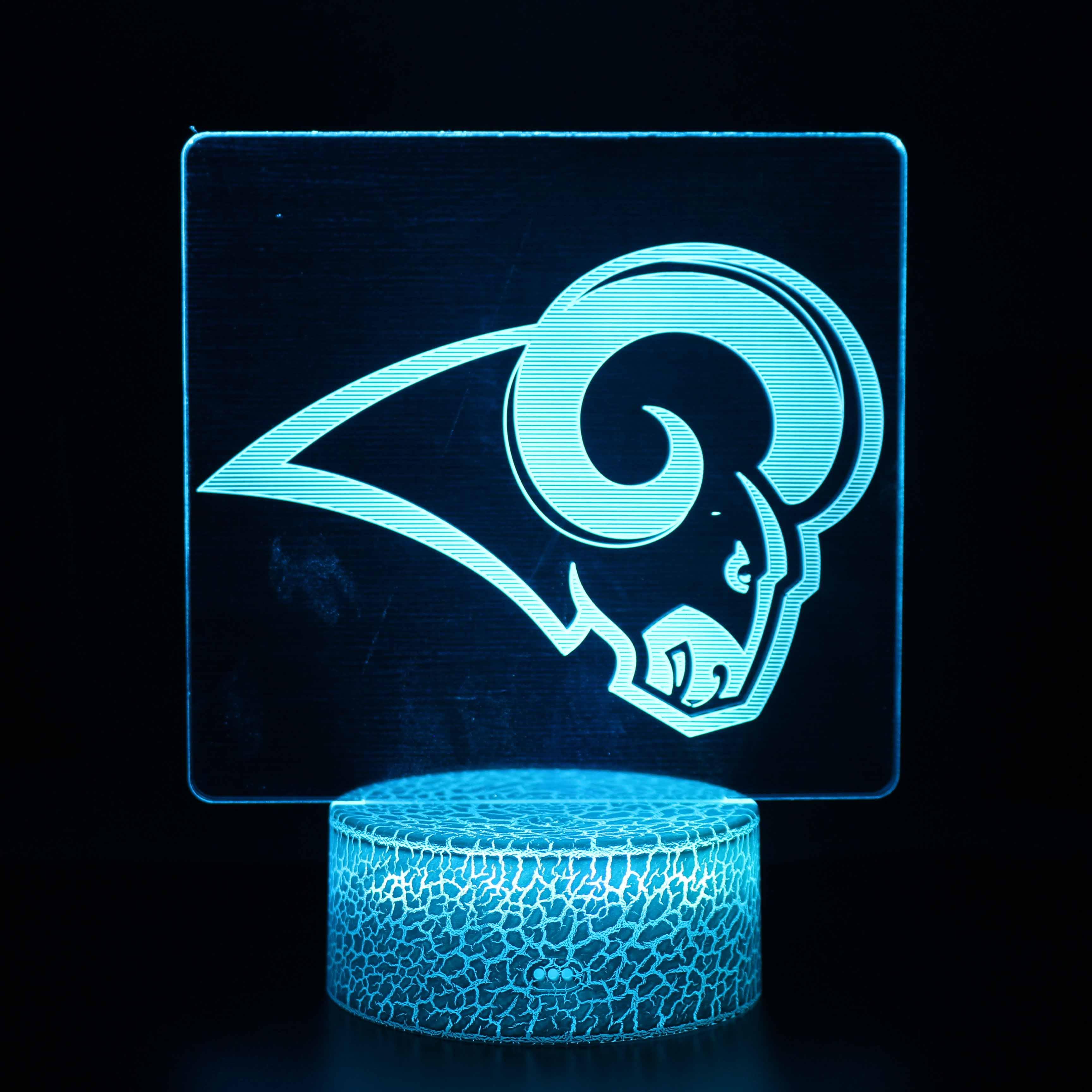 3D Optical Illusion Los Angeles Rams Lamp-3D Optical Lamp