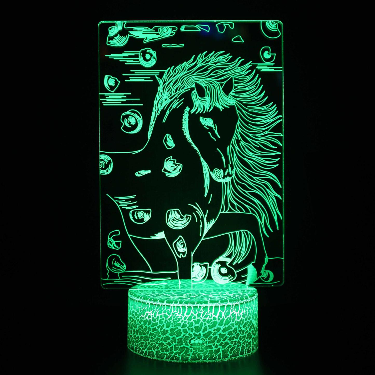 Spotted Horse LED Lamp-3D Optical Lamp
