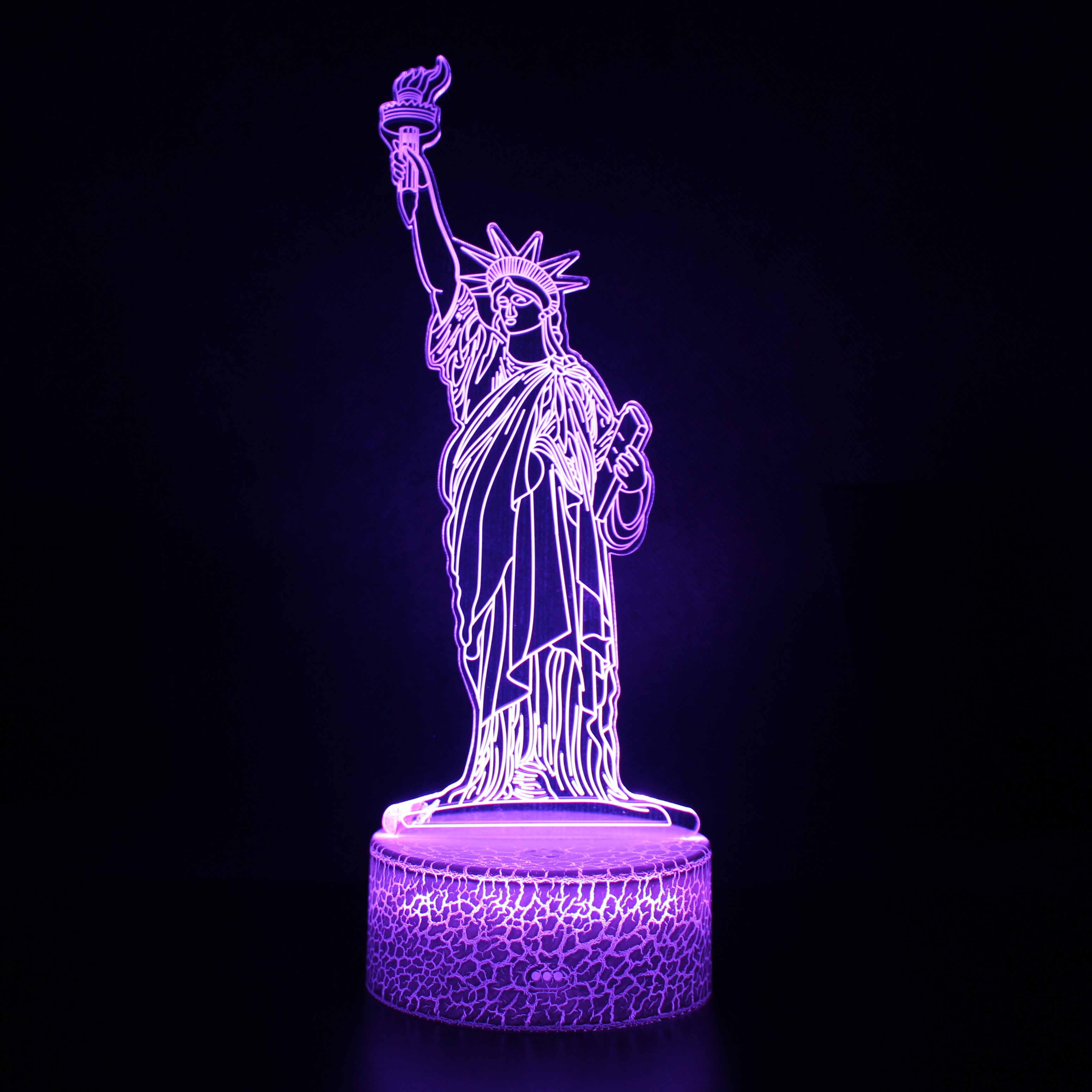 The Statue of Liberty  3D Optical Illusion Lamp-3D Optical Lamp