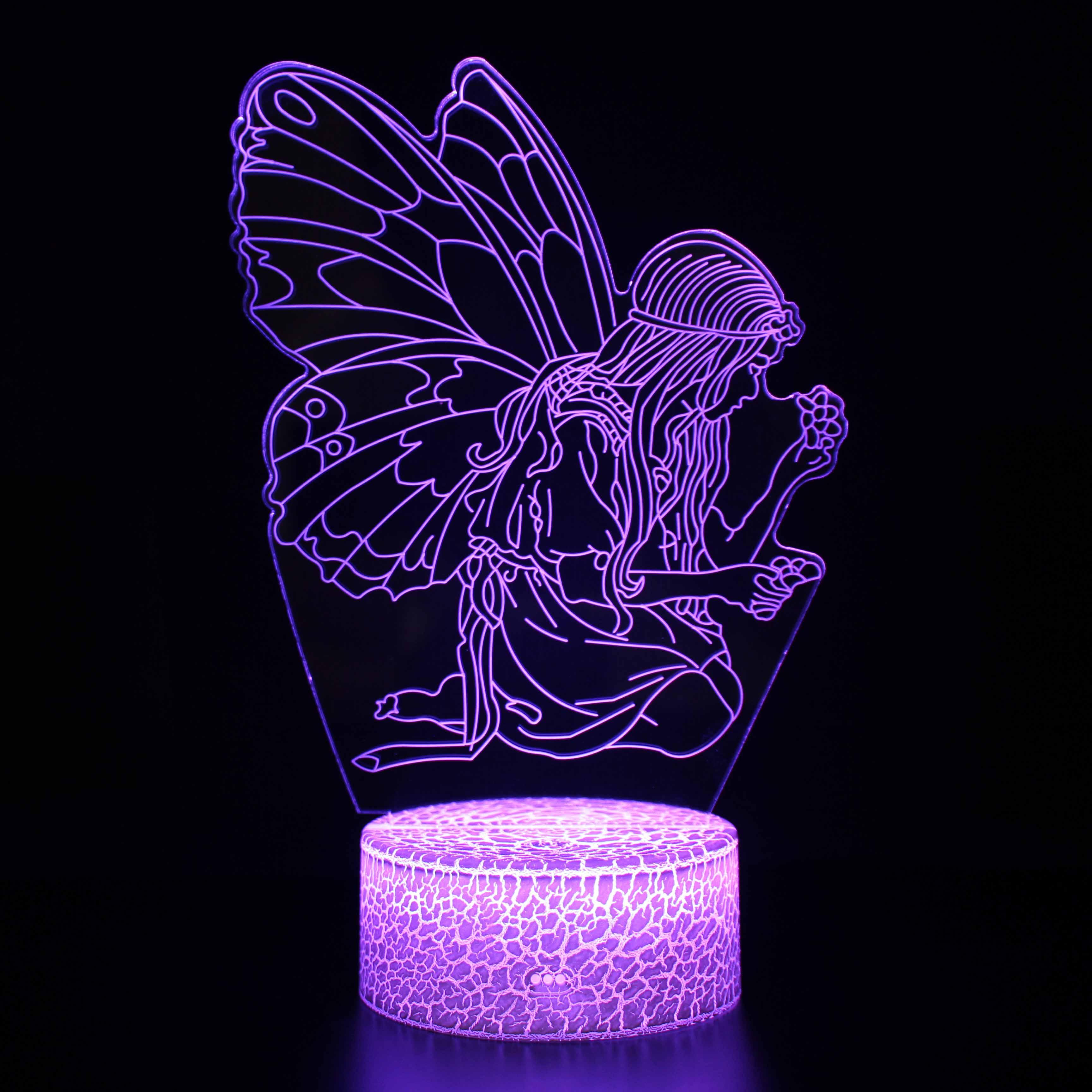 Kneeling Angel 3D Lamp – Peaceful LED Night Light for Kids & Gifts-3D Optical Lamp