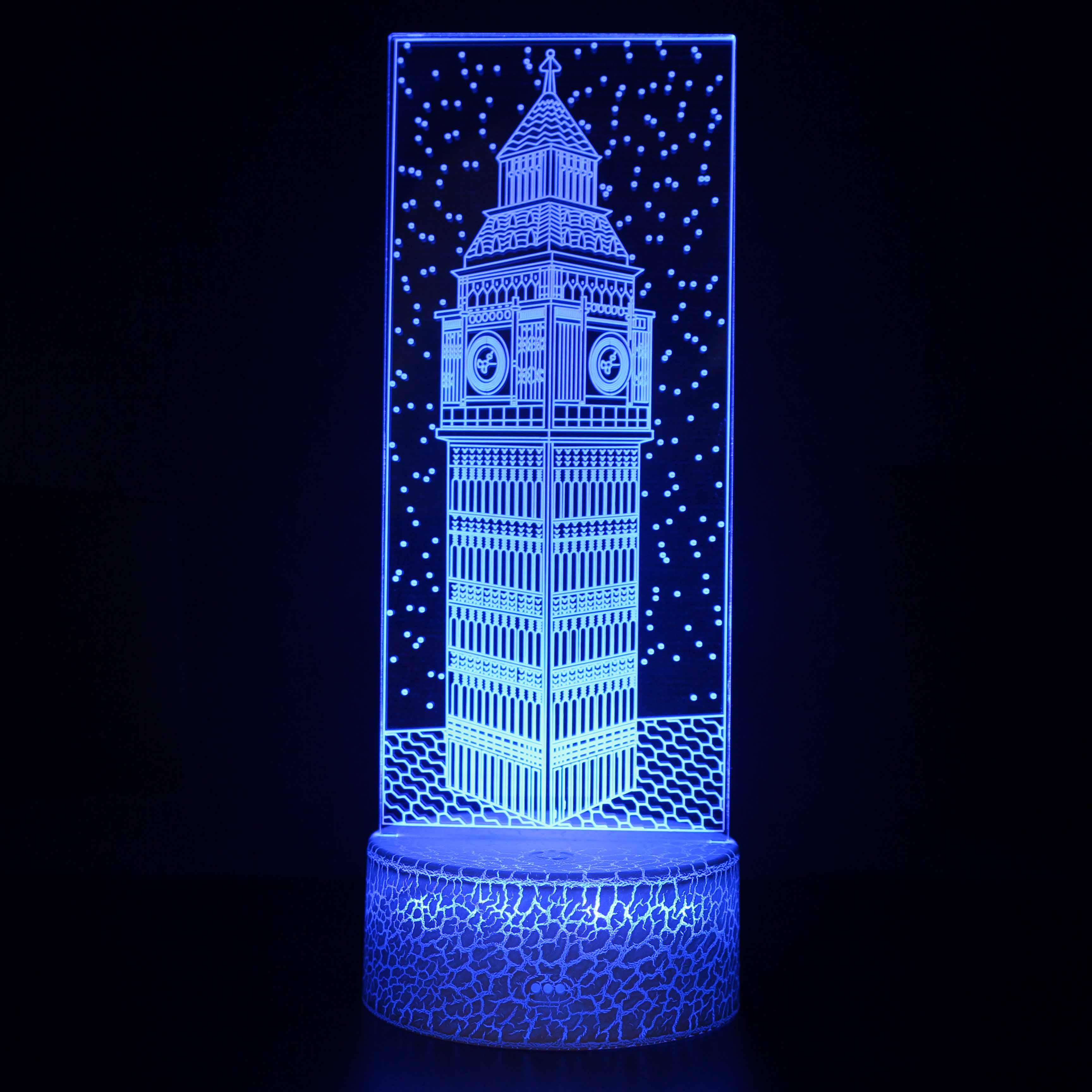 Big Ben Building 3D Optical Illusion Lamp - 3D Optical Lamp