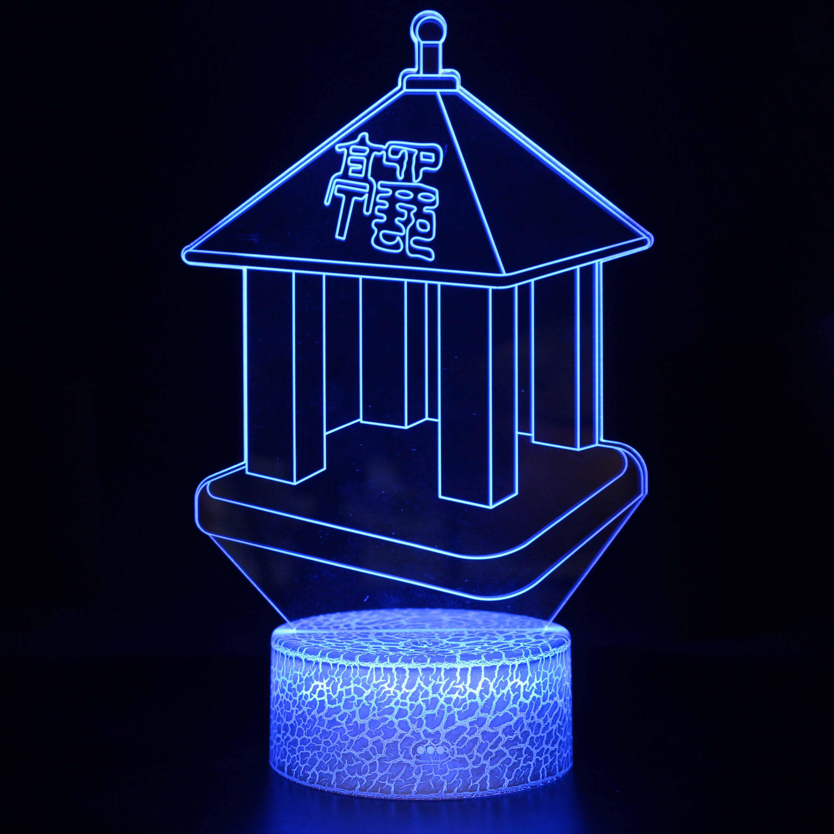 Famous Building Asia 3D Optical Illusion Lamp-3D Optical Lamp