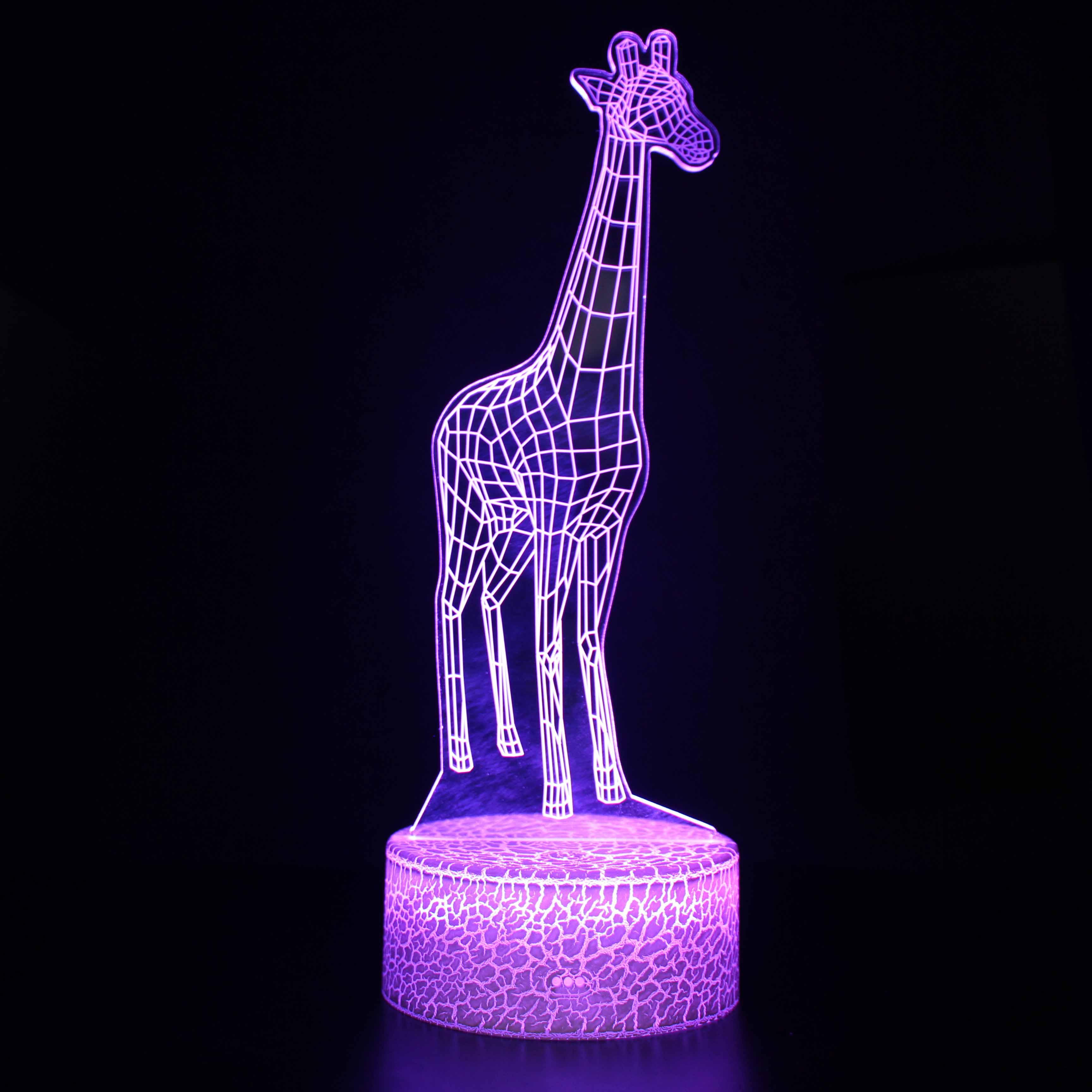 Baby Giraffe 3D Optical Illusion Lamp - 3D Optical Lamp