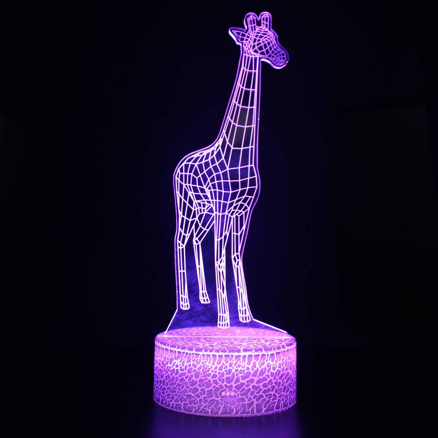Baby Giraffe 3D Optical Illusion Lamp - 3D Optical Lamp