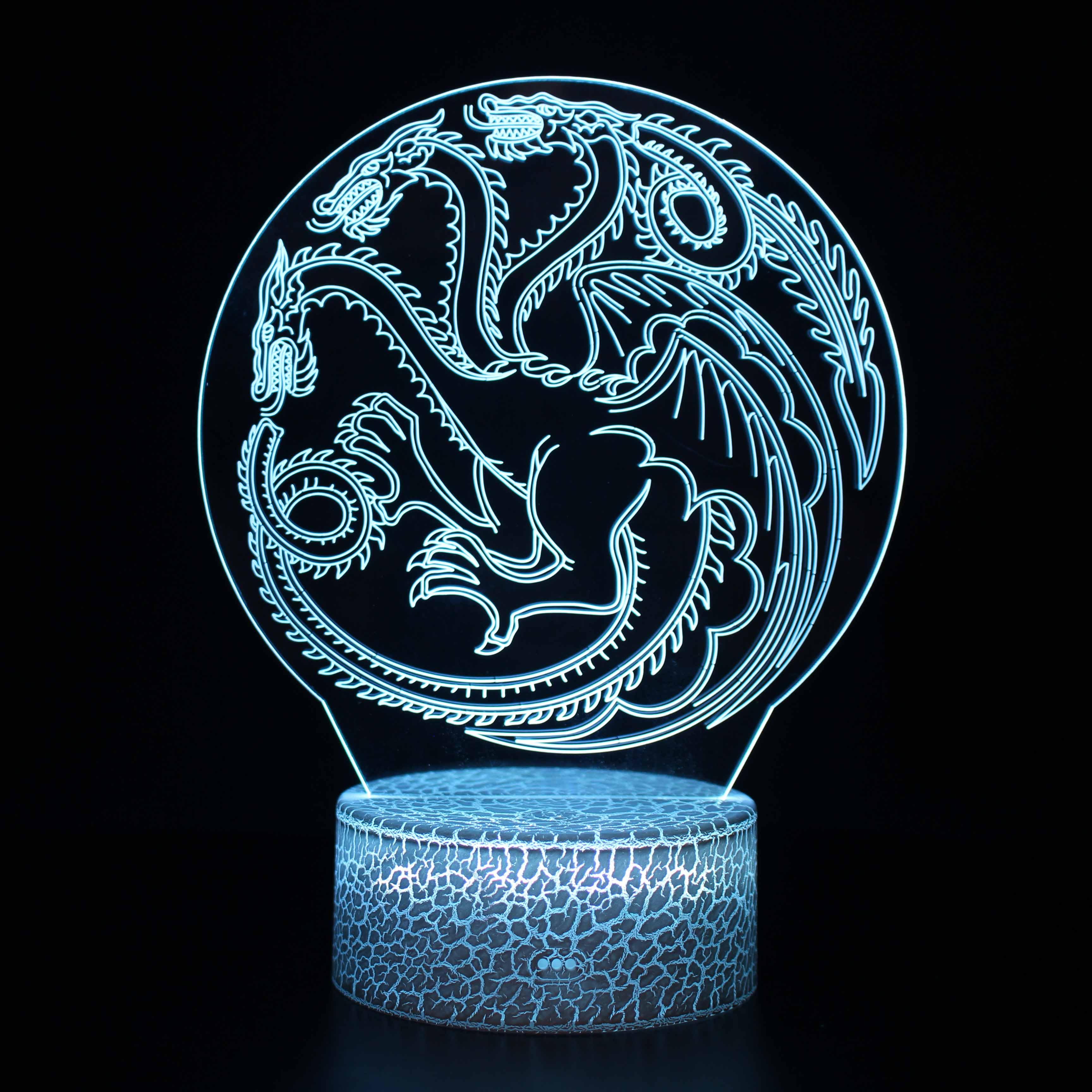 Game Of Thrones Logo 3D Optical Illusion Lamp - 3D Optical Lamp