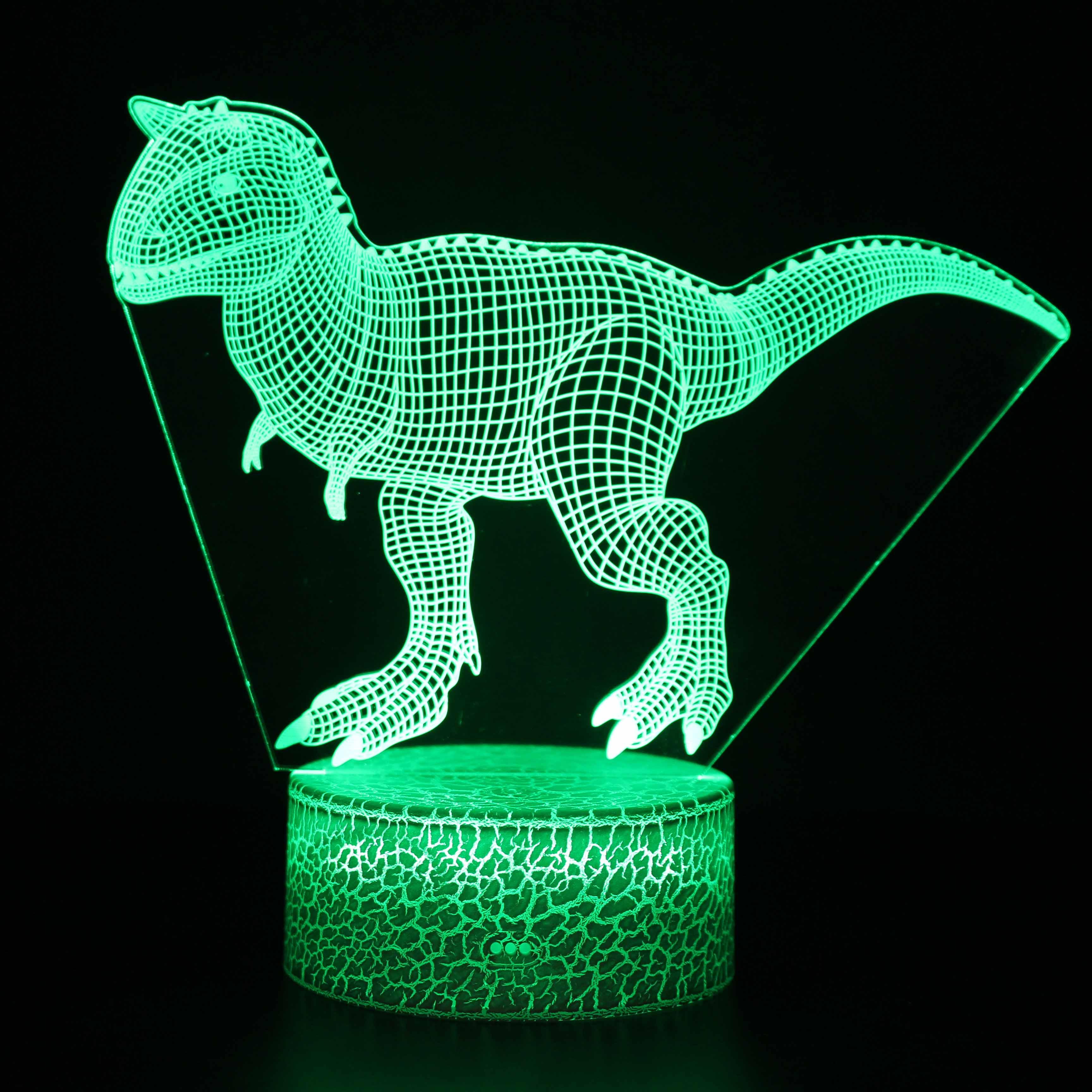 Realistic T-Rex Dinosaur 3D Optical Illusion Lamp - 3D Optical Lamp