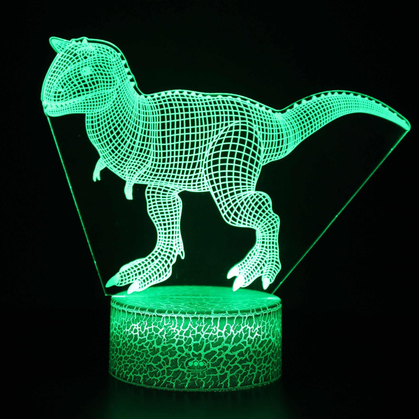 Realistic T-Rex Dinosaur 3D Optical Illusion Lamp - 3D Optical Lamp