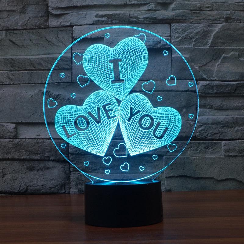 Love You 3D Lamp-3D Optical Lamp