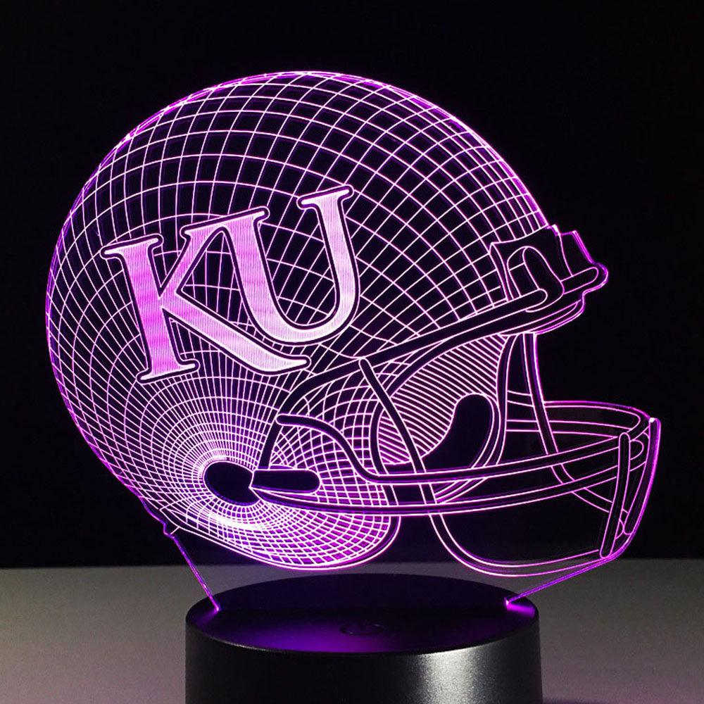 Kansas Jayhawks 3D Optical Illusion Lamp - 3D Optical Lamp