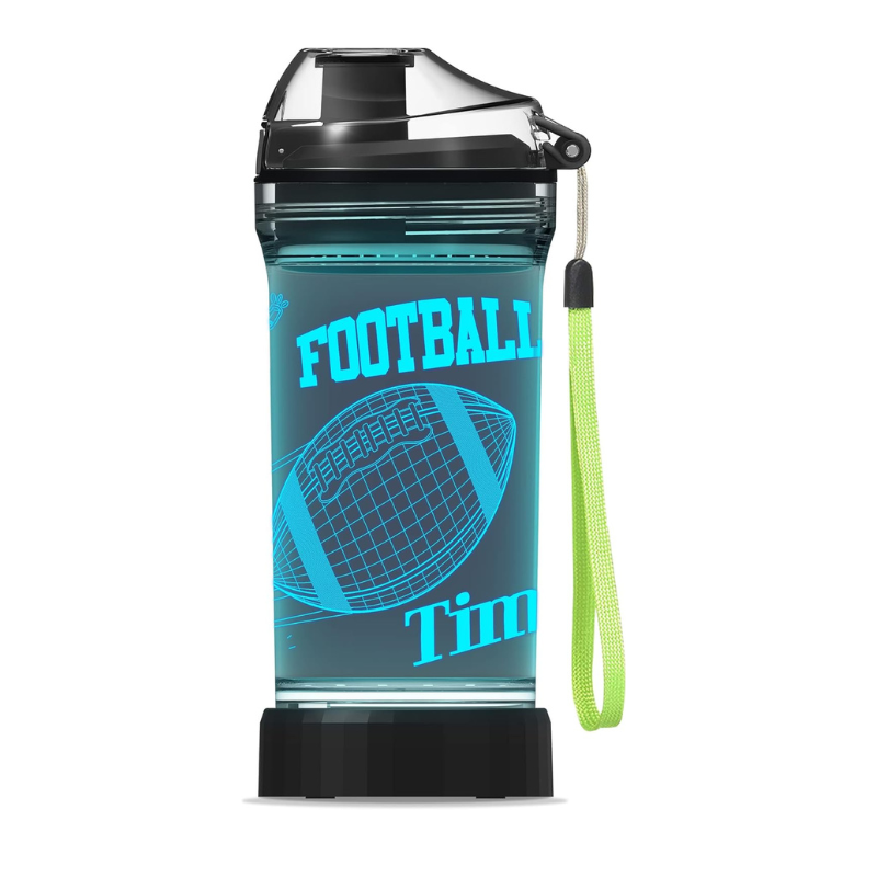 3D Glowing Football Design LED Water Bottle-3D Optical Lamp