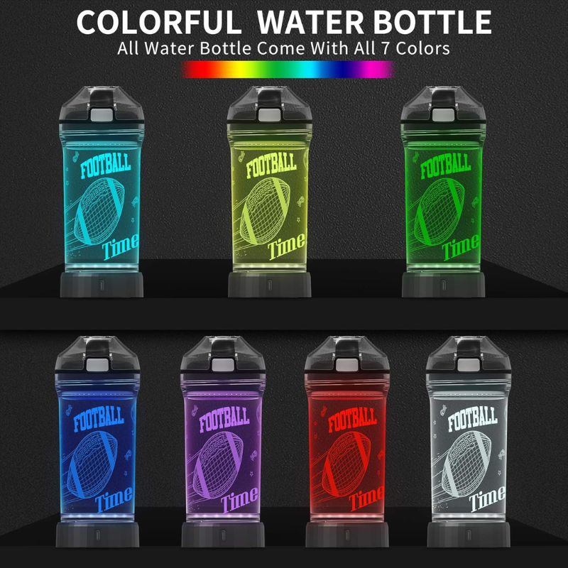 3D Glowing Football Design LED Water Bottle-3D Optical Lamp