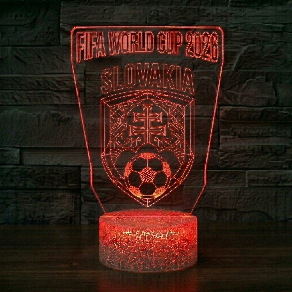 FIFA 2026 Slovakia Soccer Sports Themed 3D Optical Lamp