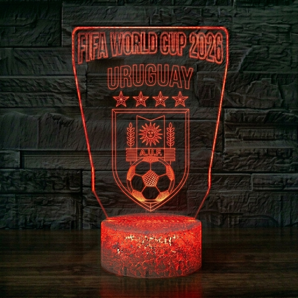 FIFA 2026 Uruguay Soccer Sports Themed 3D Optical Lamp