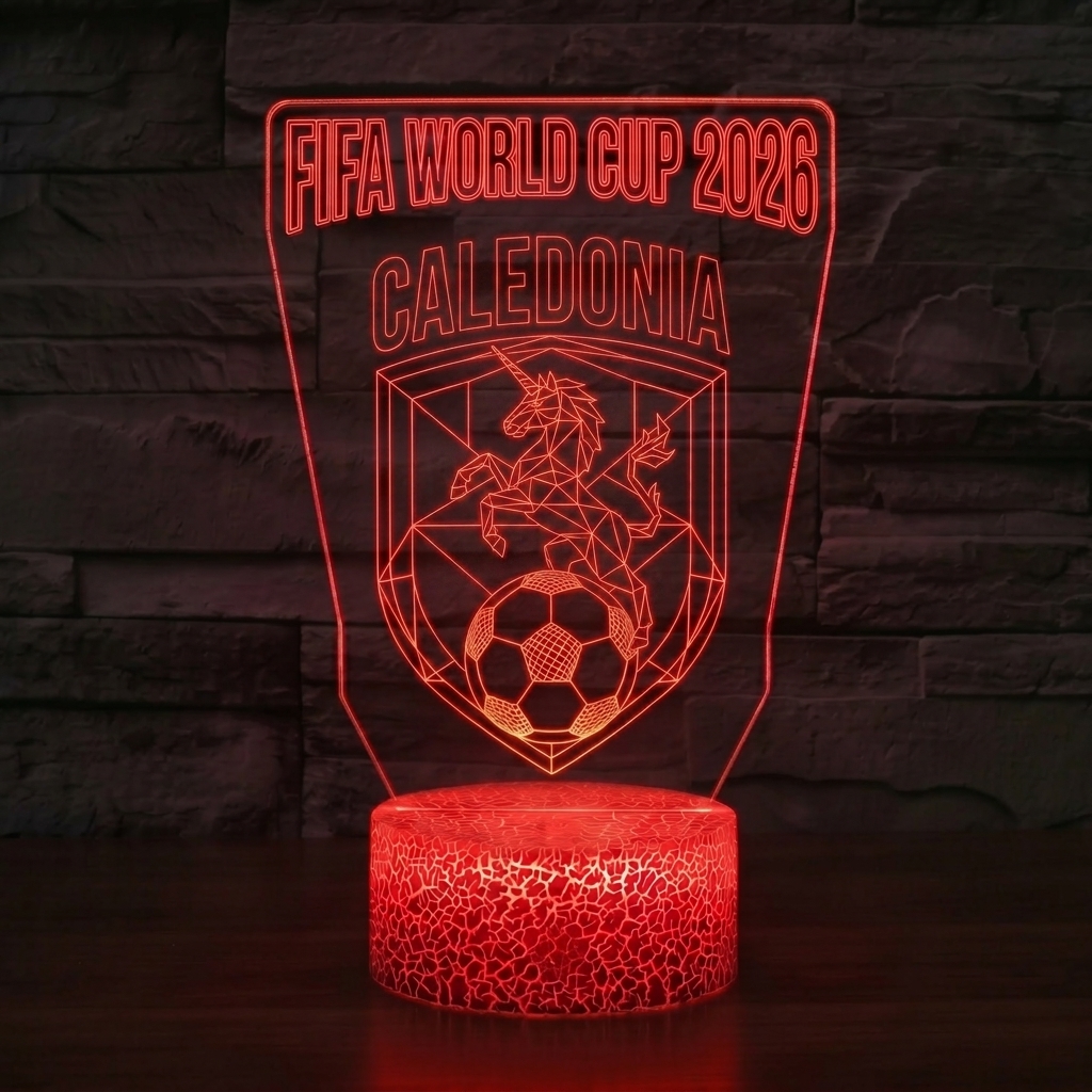 FIFA 2026 Caledonia Soccer Sports Themed 3D Optical Lamp