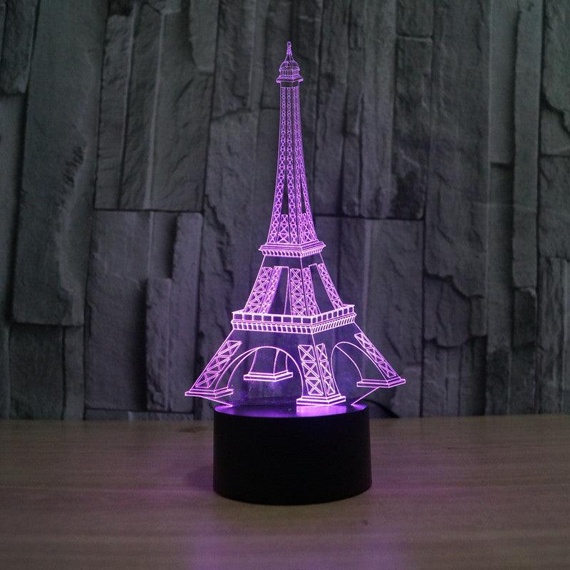 Eiffel Tower 3D LED Lamp with LED Light And Compact Design-3D Optical Lamp
