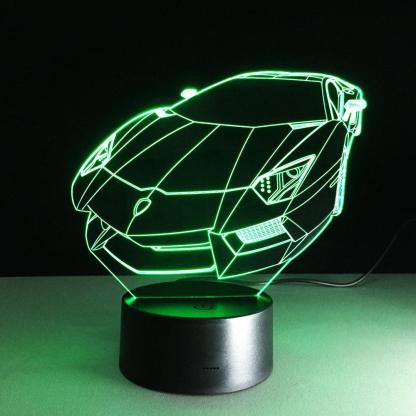 Lamborghini 3D Optical Illusion Lamp - 3D Optical Lamp