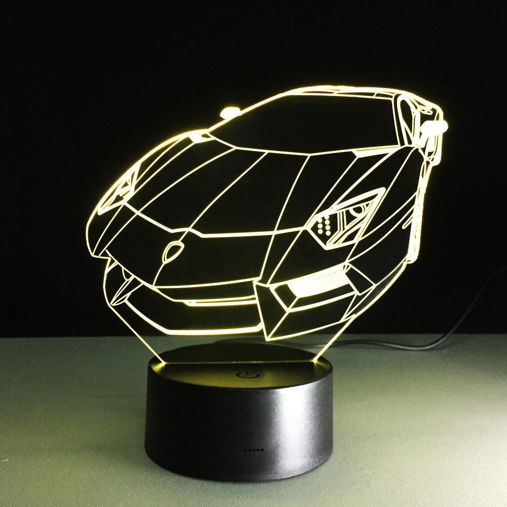 Lamborghini 3D Optical Illusion Lamp - 3D Optical Lamp
