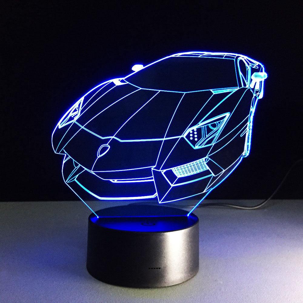 Lamborghini 3D Optical Illusion Lamp - 3D Optical Lamp