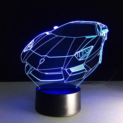 Lamborghini 3D Optical Illusion Lamp - 3D Optical Lamp