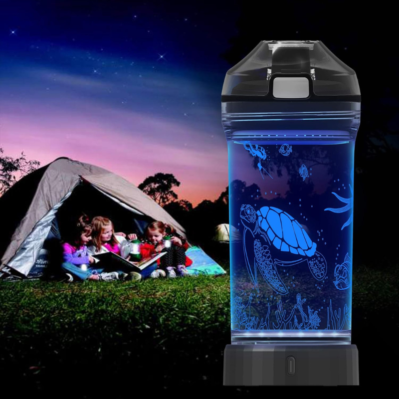 3D Glowing Design LED Water Bottle-3D Optical Lamp
