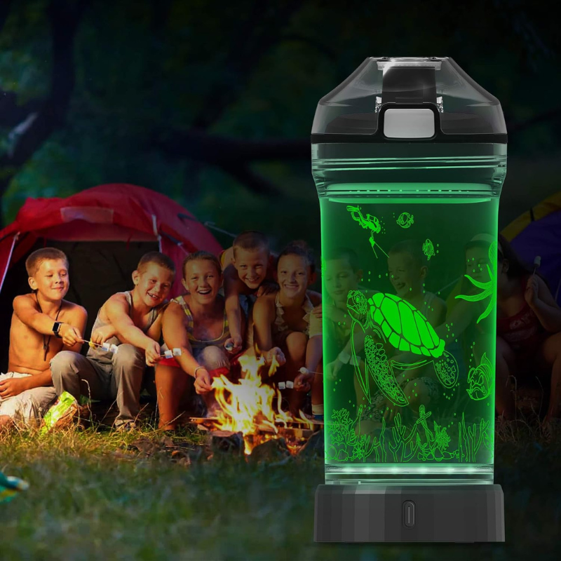 3D Glowing Design LED Water Bottle-3D Optical Lamp