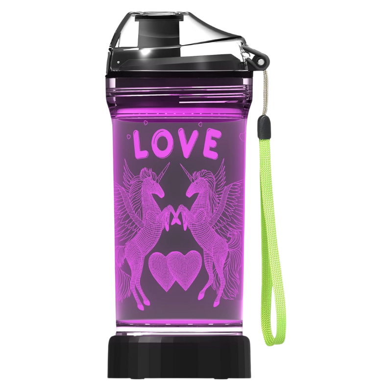 3D Glowing Design LED Water Bottle-3D Optical Lamp