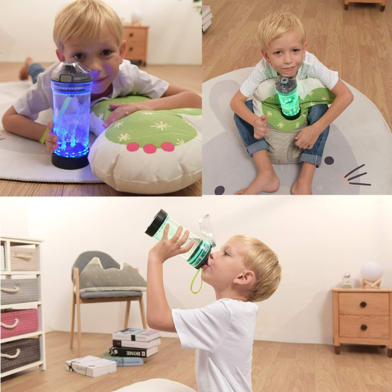 3D Glowing Dinosaur LED Water Bottle – Fun Stylish Hydration-3D Optical Lamp