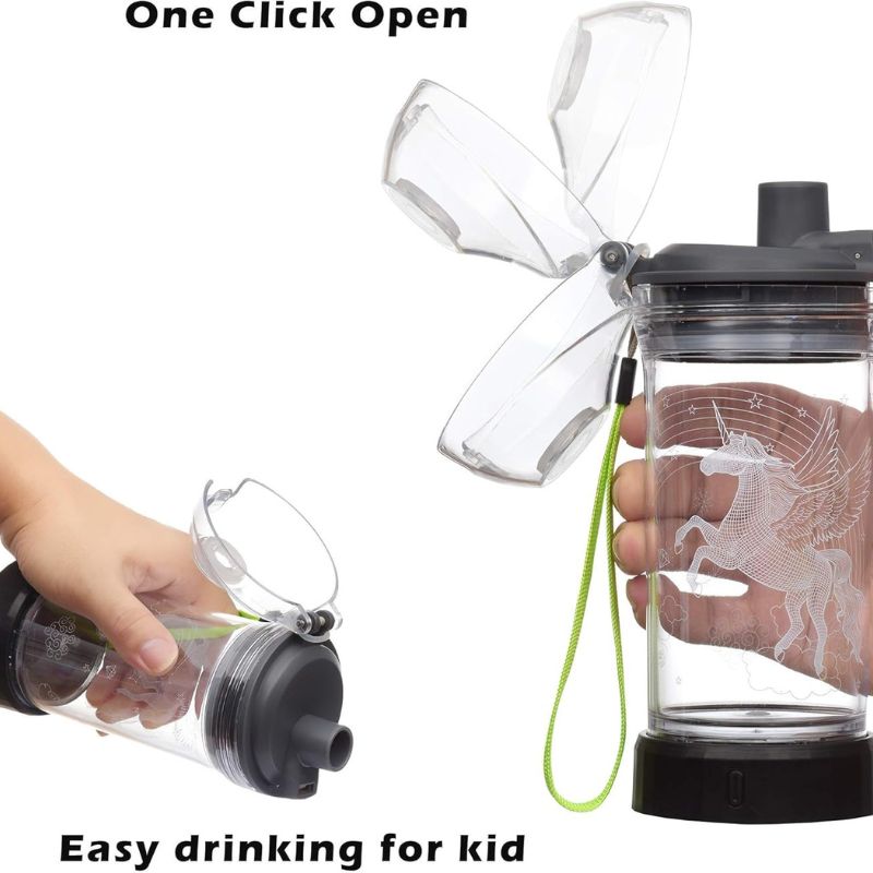 3D Glowing Soccer LED Water Bottle – Rechargeable Leak-Proof-3D Optical Lamp