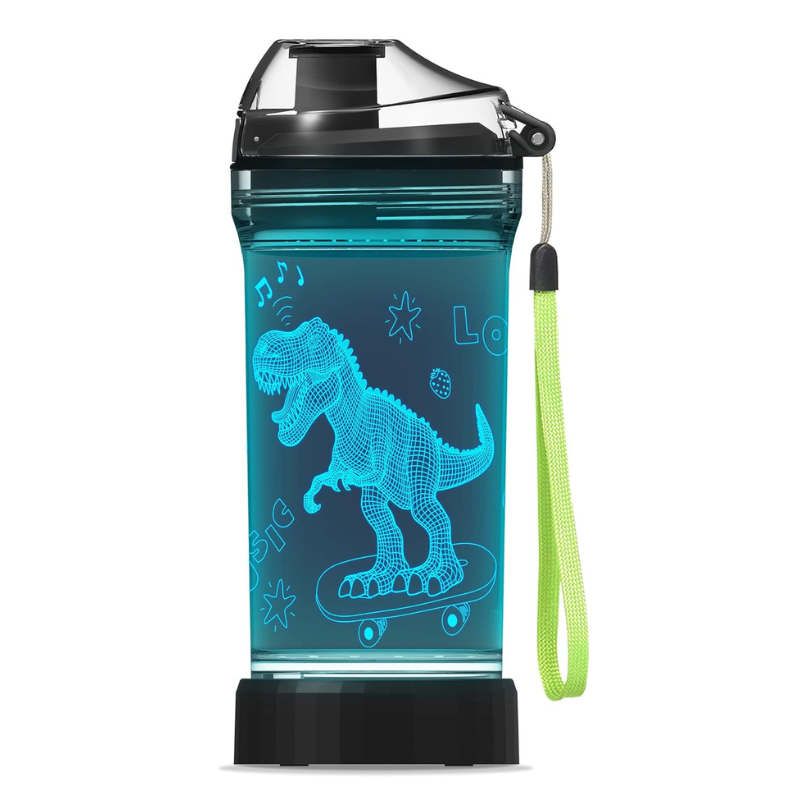 3D Glowing T Rex Design LED Water Bottle-3D Optical Lamp