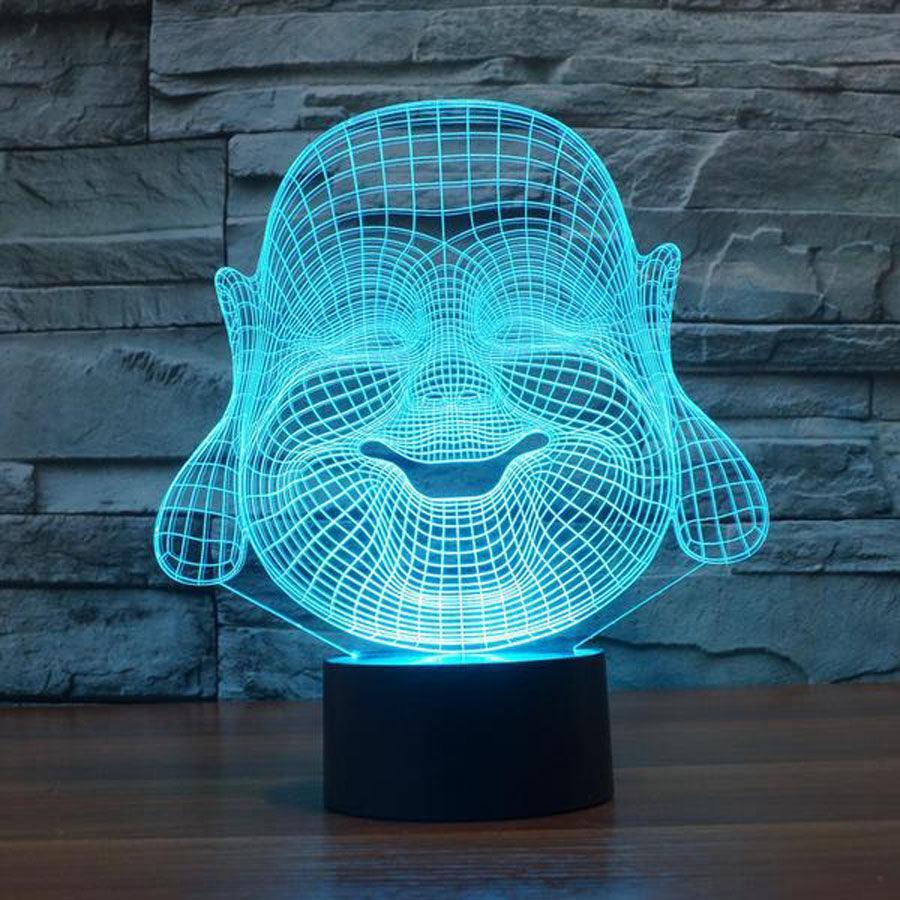 Laughing Buddha 3D Optical Illusion Lamp - 3D Optical Lamp