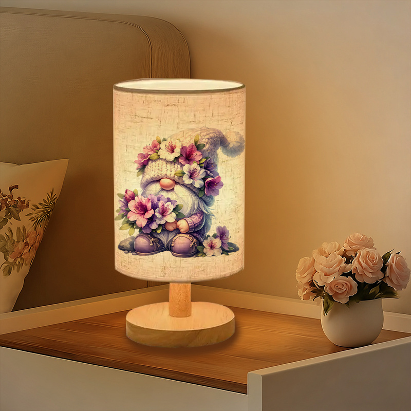 A modern USB-powered linen lamp with a unique design and exquisite patterns