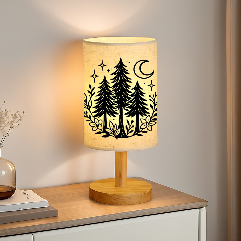 Modern USB Powered Linen Table Lamp