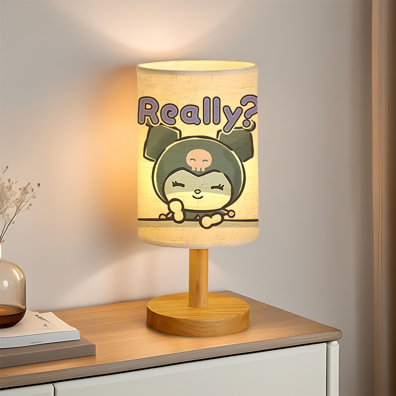 A modern Sanrio USb powered linen lamp with a creative design