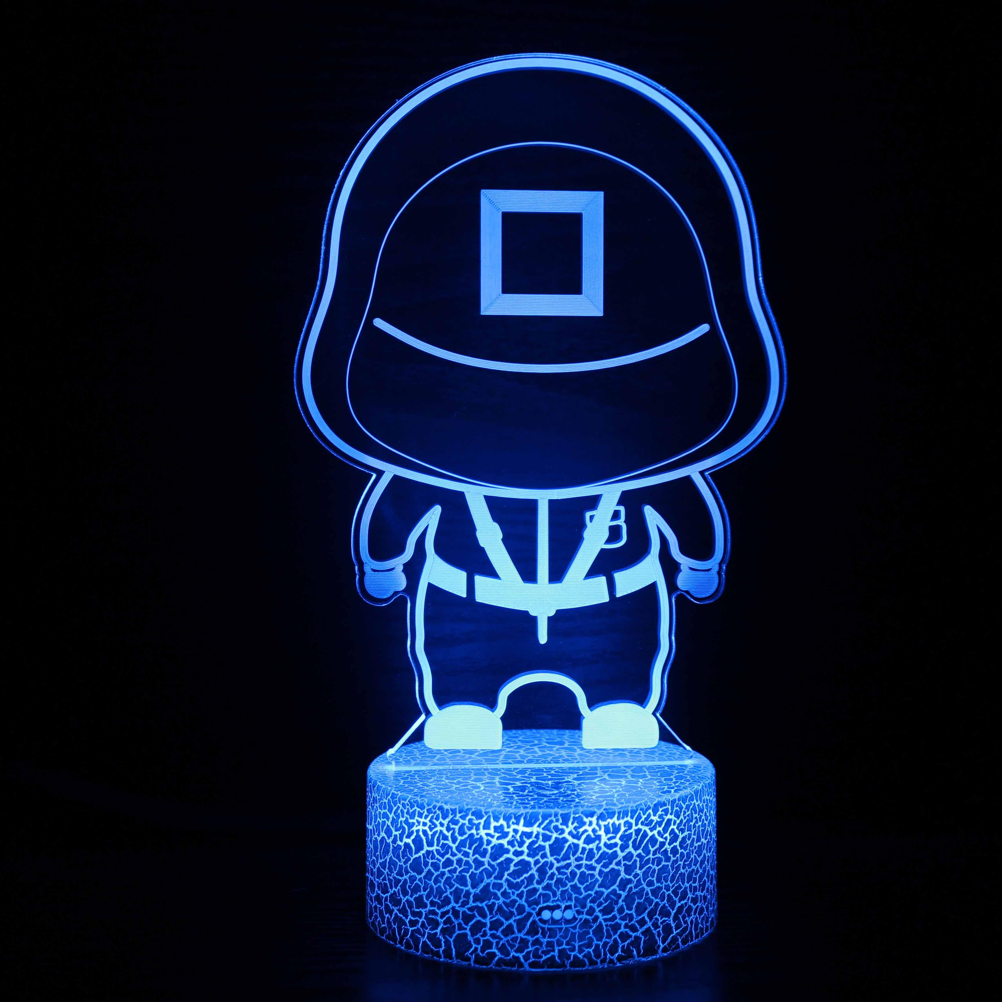 Squid Game Characters 3D Optical Illusion Lamp - 3D Optical Lamp