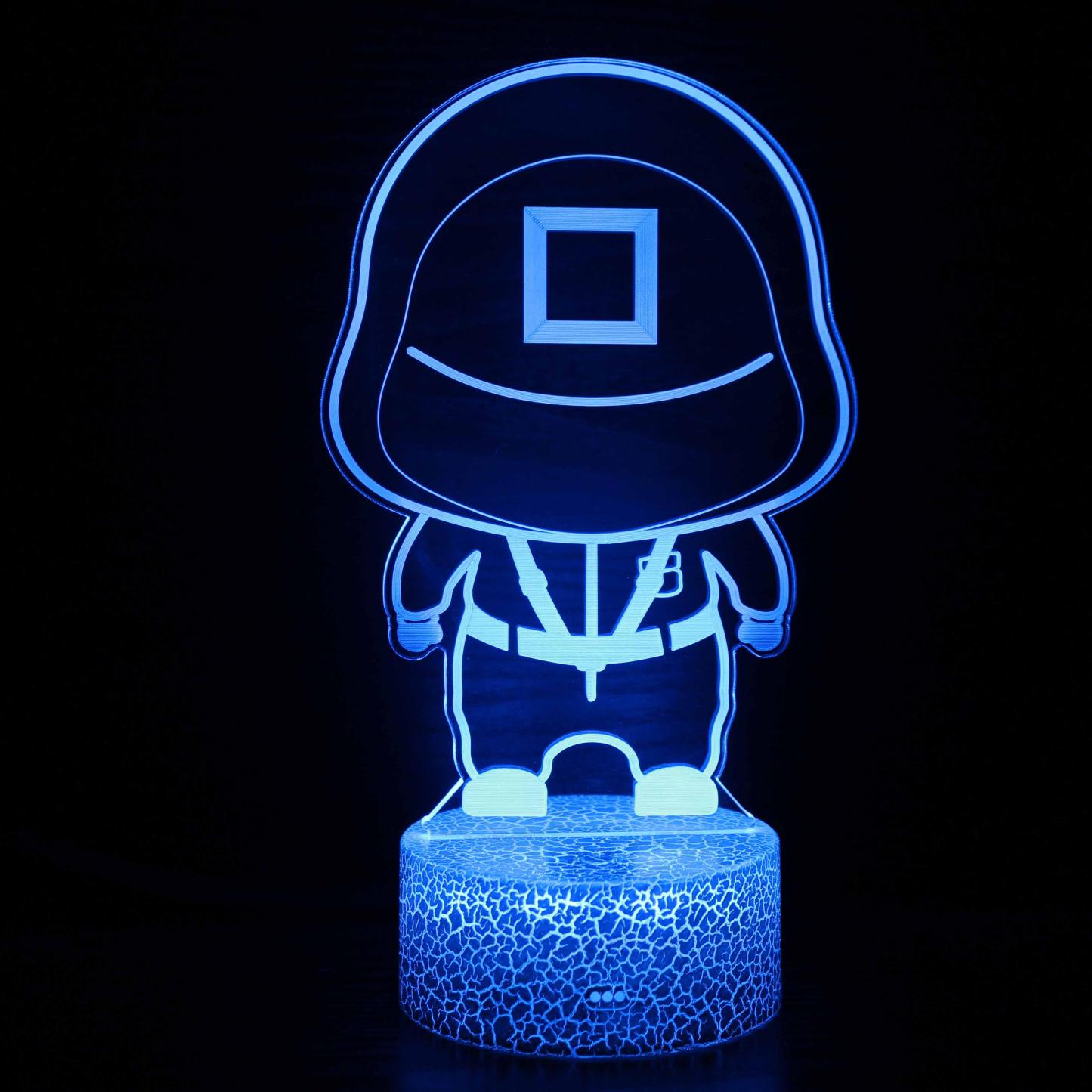 Squid Game Characters 3D Optical Illusion Lamp - 3D Optical Lamp